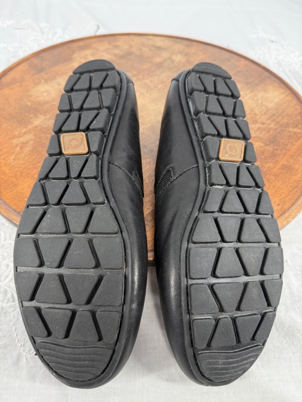 Born Shoes Wm 9M Sebra Black Leather Slip On Loafer Flat Comfort Flexible - Picture 10 of 12